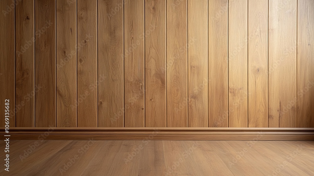 A wooden wall with a wooden floor A wooden wall with a wooden floor