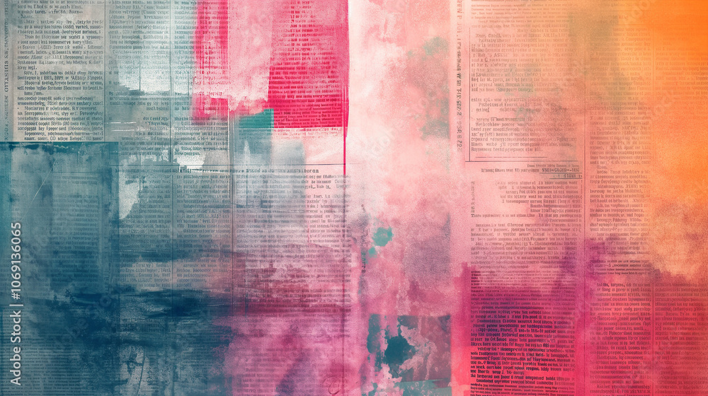 Fototapeta premium Abstract newspaper information wallpaper background header