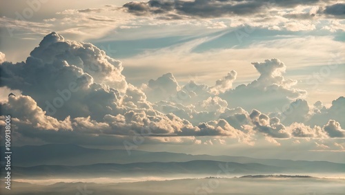 Soft Cloudy Sky Background with Gentle Ozone Effects
Dreamy Cloudy Sky with Subtle Ozone Layers in Background
