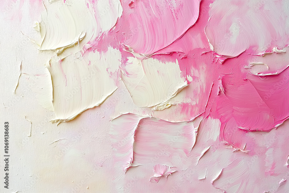 Obraz premium Abstract pink and cream painted texture background 