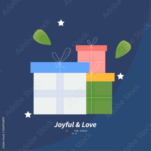 Colorful Abstract Design with Christmas Text Message. Perfect for conveying happiness, positivity, and celebration in designs and creative projects