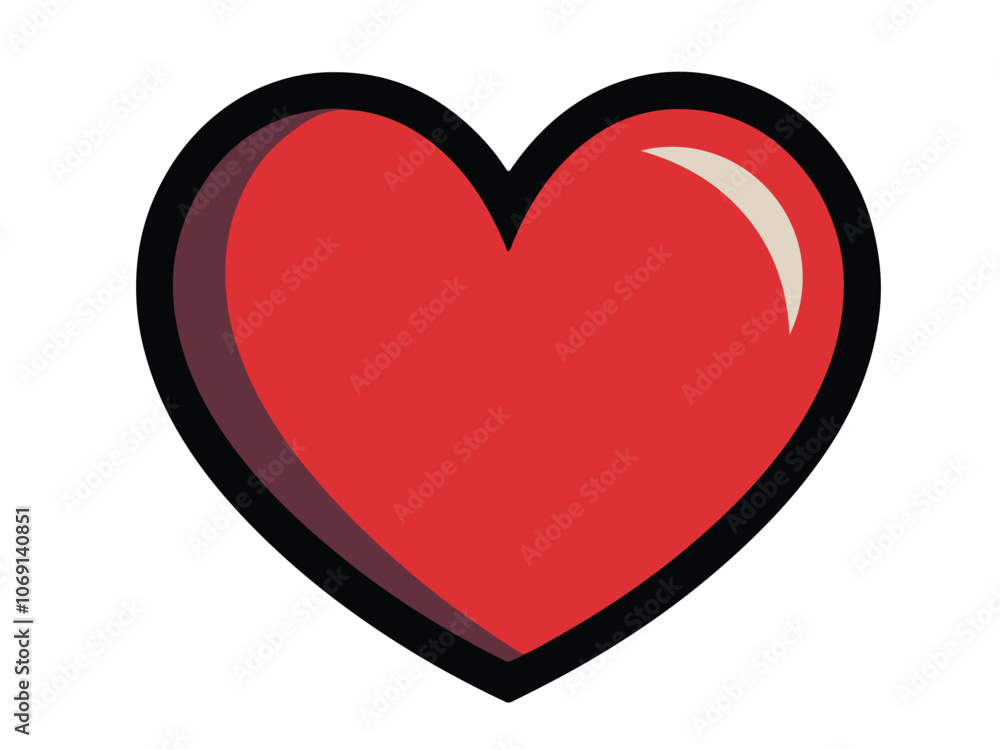 Elegant Heart Icon Design for Love & Romance. Heart shape love icon for emotion and red heart illustration to show love and devotion icon in red color heart vector illustration and shadow in red blood Elegant Heart Icon Design for Love & Romance. Heart shape love icon for emotion and red heart illustration to show love and devotion icon in red color heart vector illustration and shadow in red blood
