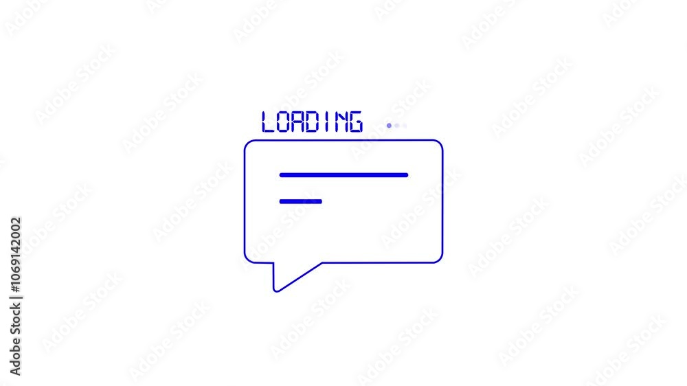 Message text loading animation . Message icon, Bar loading animation.4K motion graphics video, Message text loading animation . Message icon, Bar loading animation.4K motion graphics video,