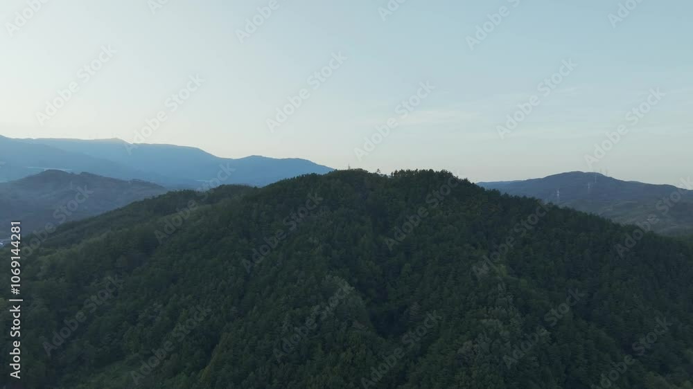 Drone View of Gangneung City in South Korea, Gangwon-do, mountains, autumn leaves, 60fps Drone View of Gangneung City in South Korea, Gangwon-do, mountains, autumn leaves, 60fps