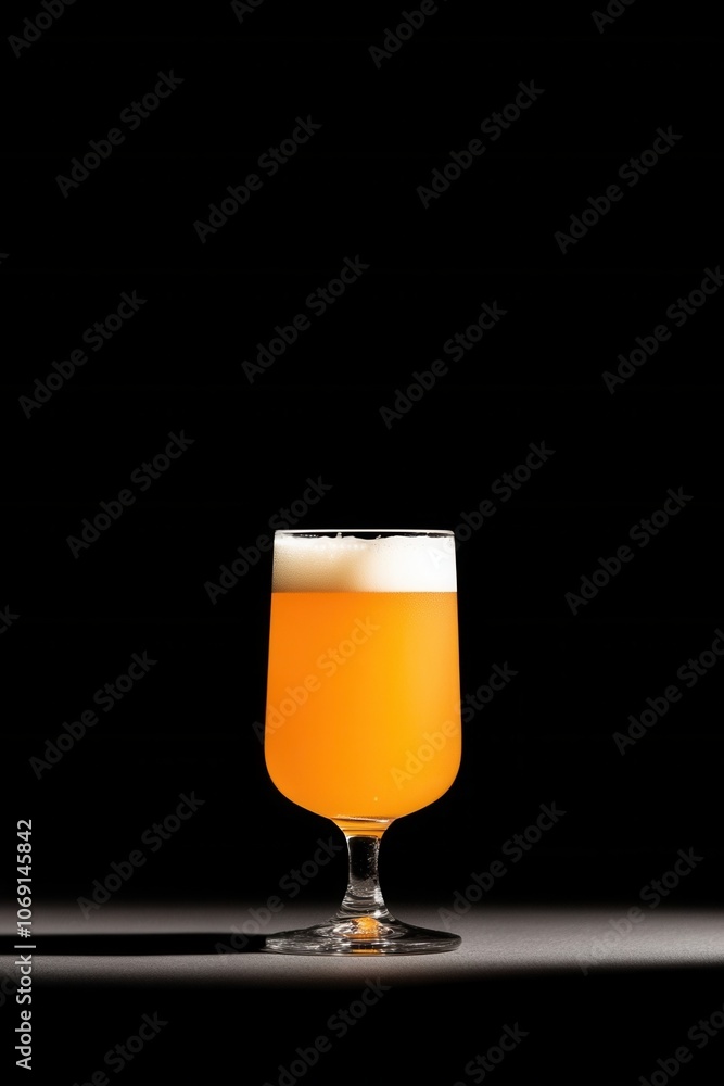Refreshing glass of craft beer on a dark background Refreshing glass of craft beer on a dark background