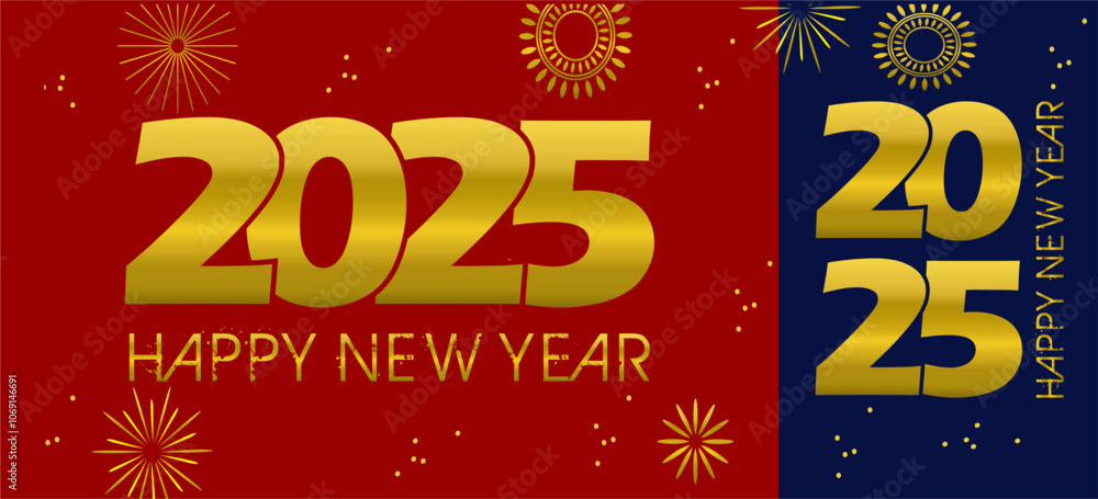 The festive scene featuring Happy New Year 2025 is illuminated by golden lights and bokeh, celebrating the holiday spirit The festive scene featuring Happy New Year 2025 is illuminated by golden lights and bokeh, celebrating the holiday spirit