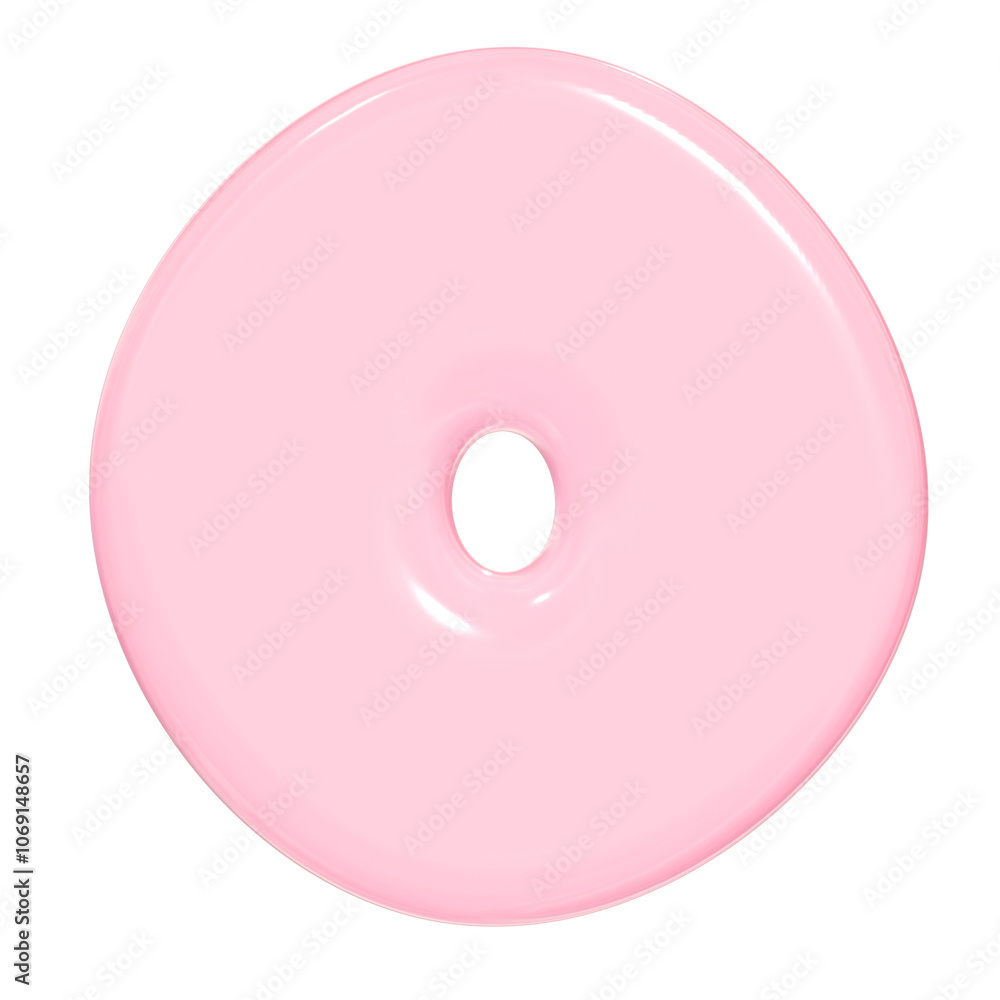 3D Cute Glossy Pink Number 0 Illustration 3D Cute Glossy Pink Number 0 Illustration