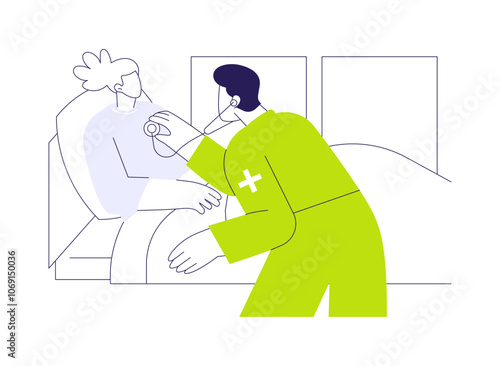 Cardiovascular disease treatment abstract concept vector illustration.