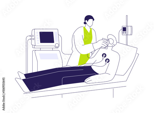 Ventilatory support abstract concept vector illustration.