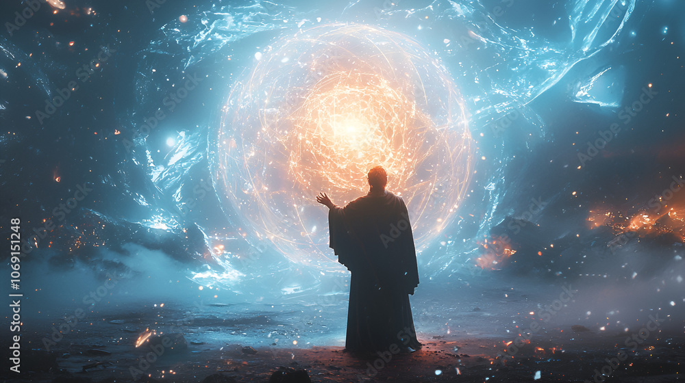 Fototapeta premium person in the sky