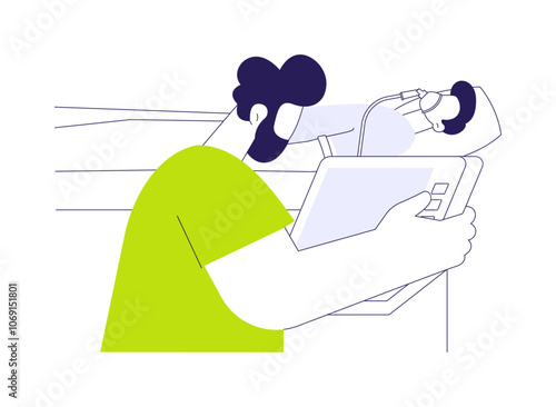 Intensive care unit technician abstract concept vector illustration.