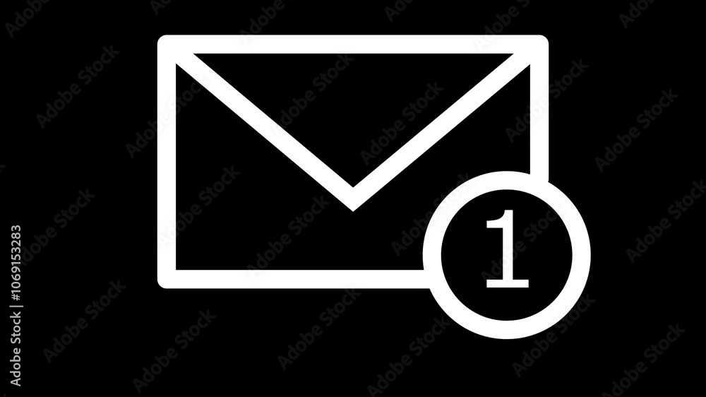 Animated video in the form of a message with a question mark with black background. Animated video in the form of a message with a question mark with black background.