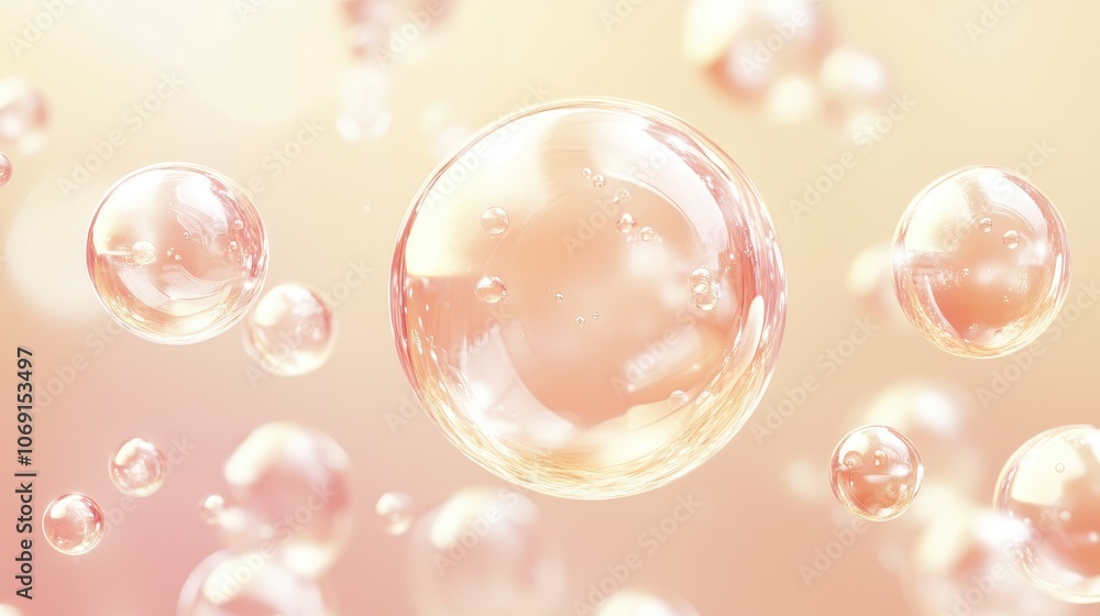 Abstract Composition with Floating Transparent Bubbles Abstract Composition with Floating Transparent Bubbles