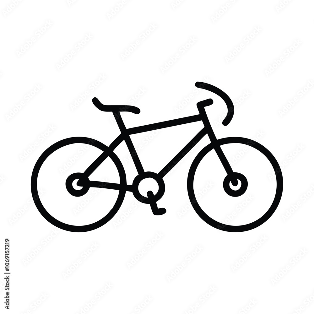 Simple Bicycle Outline Icon, Minimalist black outline icon of a bicycle, representing cycling, transportation, and outdoor activities, suitable for fitness and travel themes.
Simple Bicycle Outline Icon, Minimalist black outline icon of a bicycle, representing cycling, transportation, and outdoor activities, suitable for fitness and travel themes.