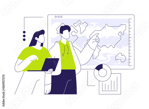 Study the atmosphere motions abstract concept vector illustration.