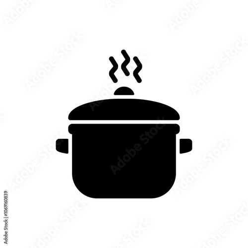 Pot simple icon vector. Flat design. White background