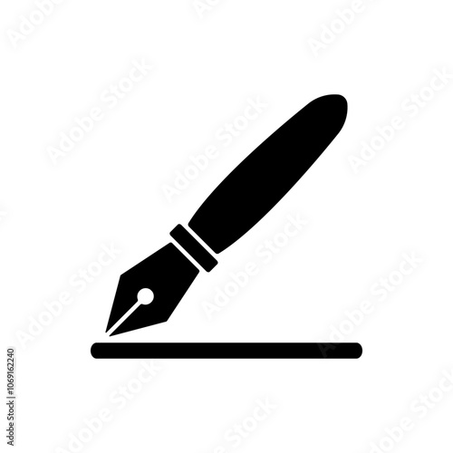 Wallpaper Mural Fountain pen simple icon. Flat design. White background Torontodigital.ca