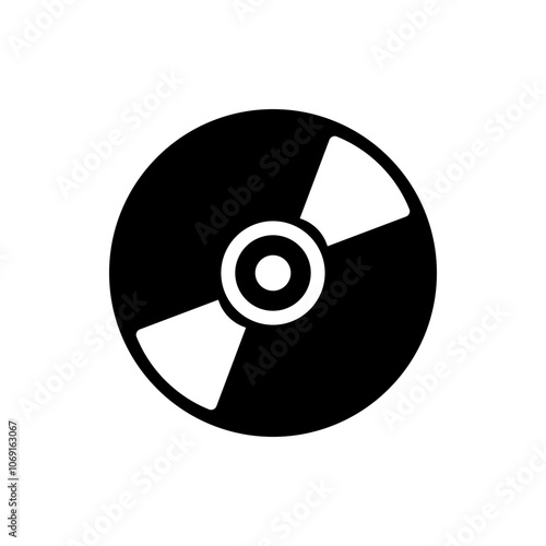 CD DVD simple icon. Flat design. White background