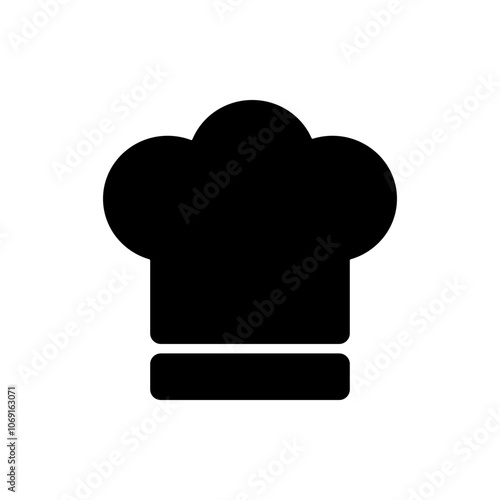 Chef hat, kitchen simple icon. Flat design. White background