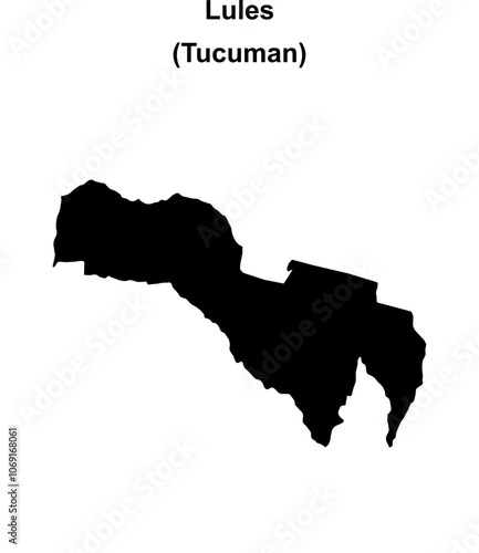 Lules department (Tucuman) blank outline map