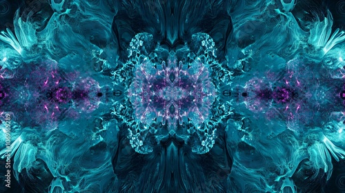 Abstract Blue and Purple Swirl Pattern