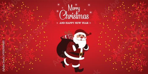 a santa clause carrying a sack of presents