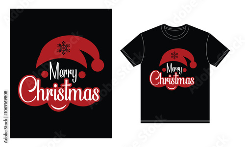 a t shirt with a santa hat on it