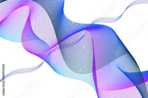 Abstract colorful wavy line flowing background