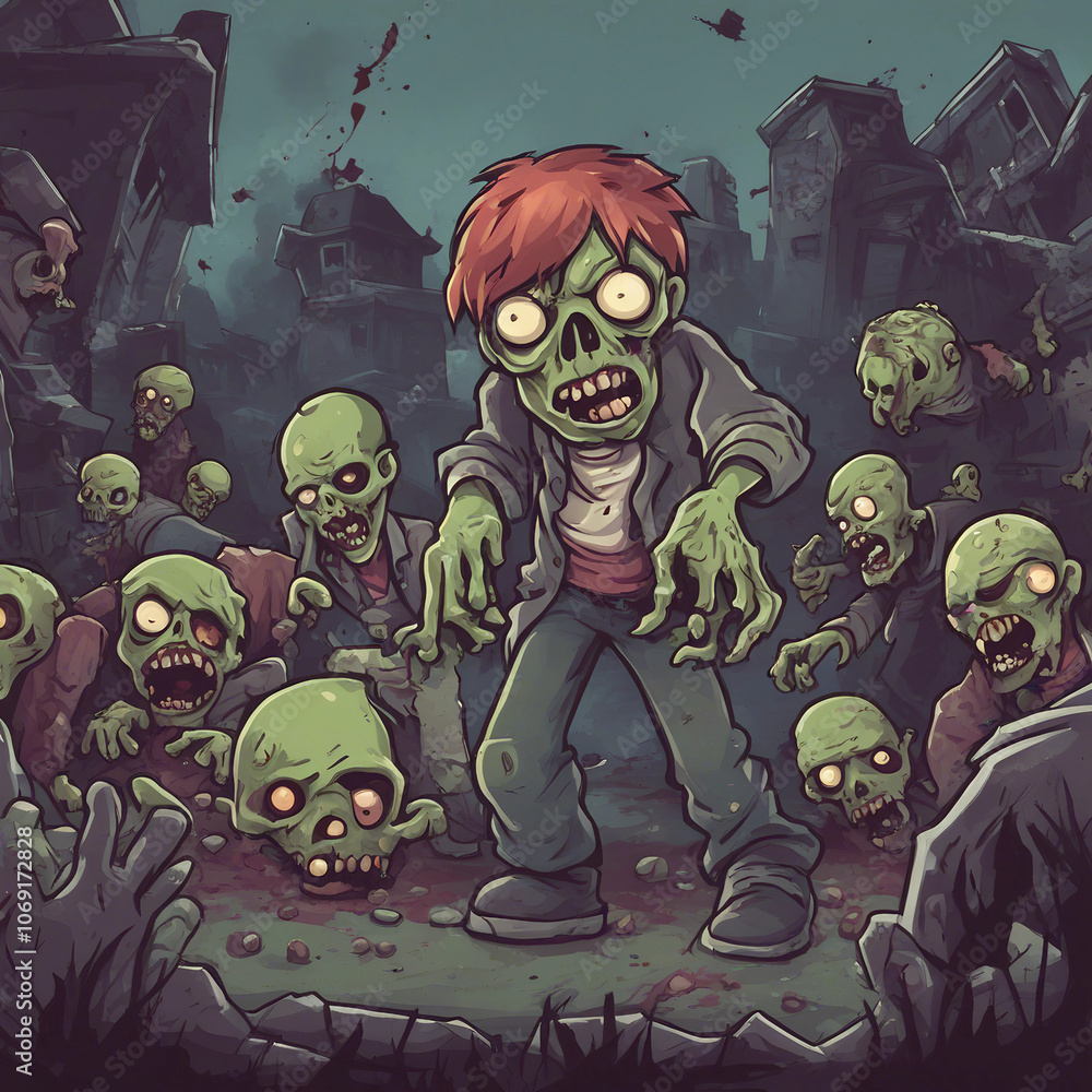 zombie game background illustration zombie game background illustration