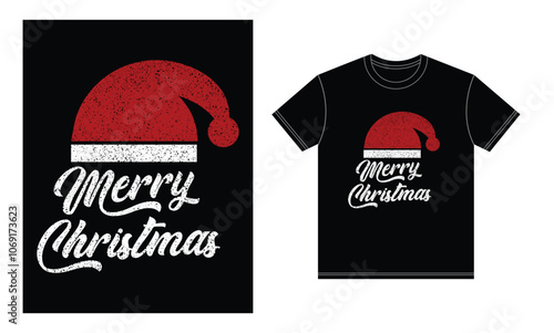 a t shirt with a santa hat on it