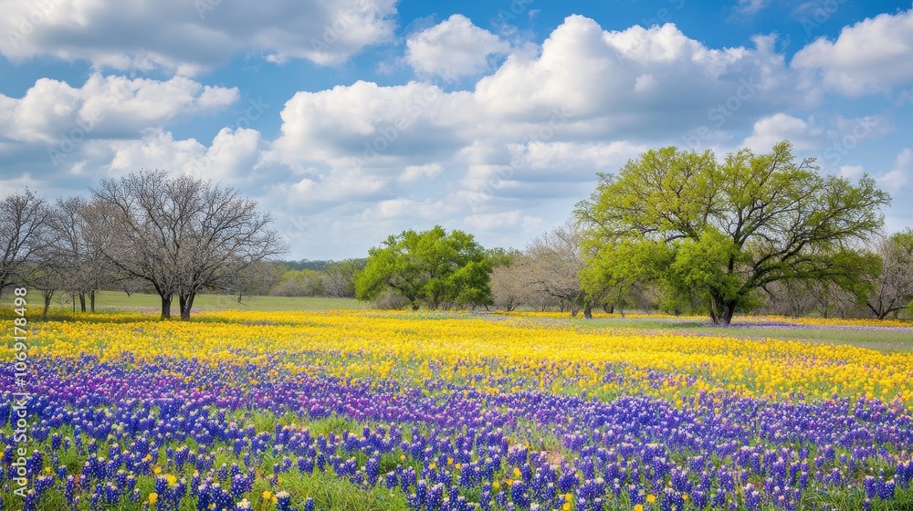 Texas Bluebonnet and Wildflower Field Texas Bluebonnet and Wildflower Field