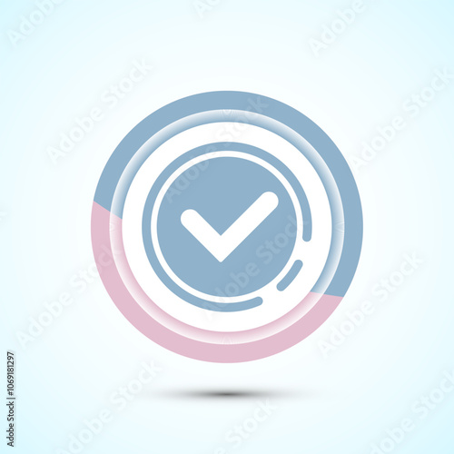 Warranty icon design, Warranty badge, Approval icon sign, Pastel Color Button Design
