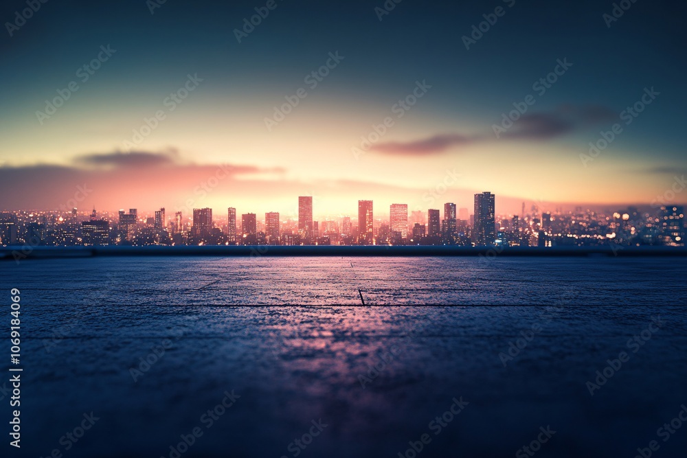 Cityscape at Sunset: A Stunning View of Urban Architecture Cityscape at Sunset: A Stunning View of Urban Architecture