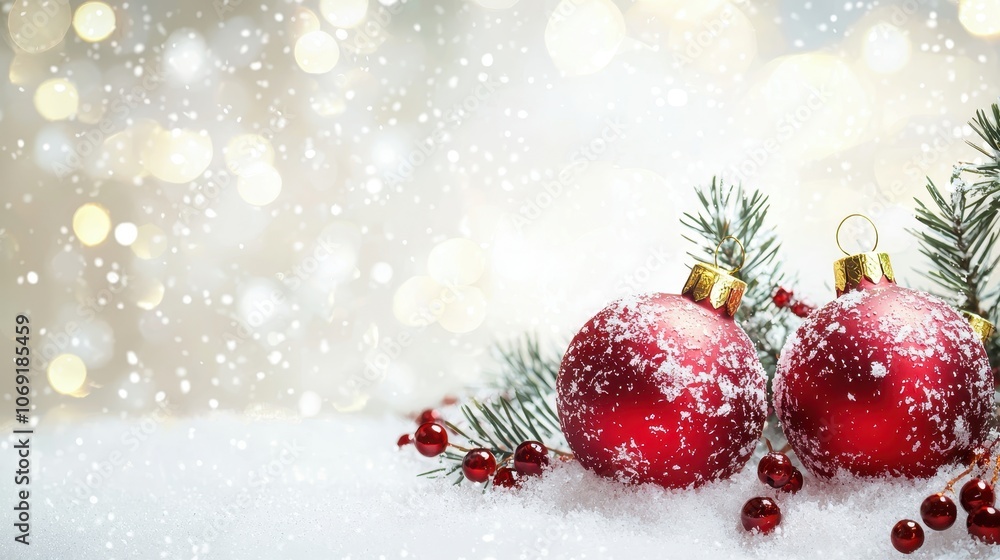 Fototapeta premium Festive New Year Banner Template Design Concept