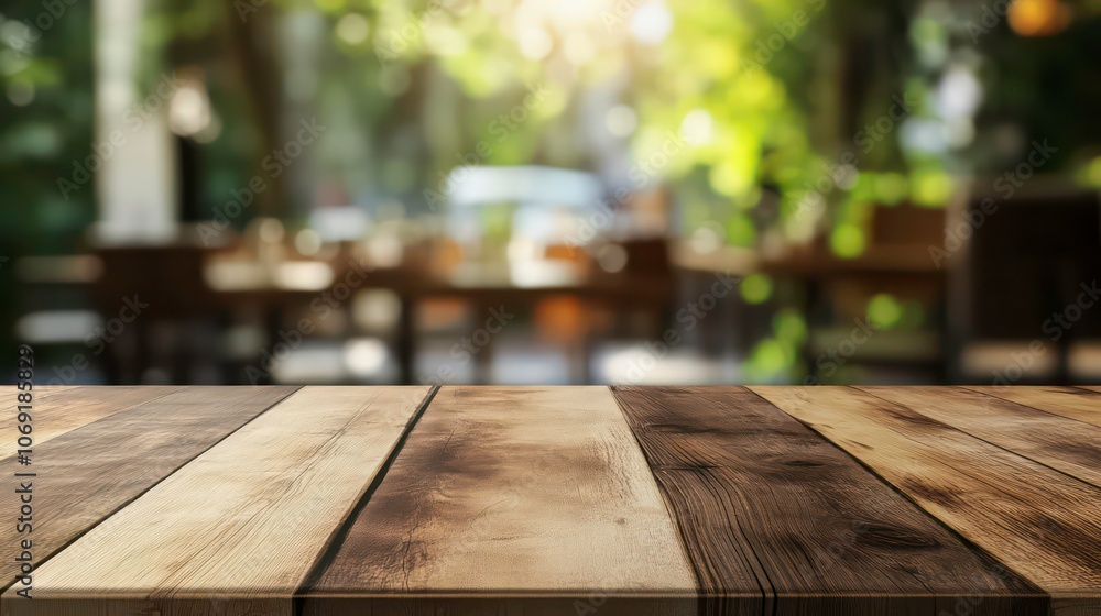 A wooden table in a blurred outdoor setting, suggesting a cozy dining atmosphere. A wooden table in a blurred outdoor setting, suggesting a cozy dining atmosphere.