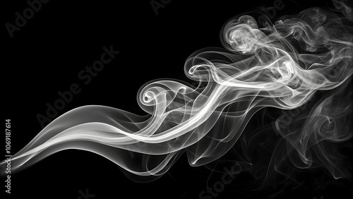 Abstract Smoke Texture on Black Background,Dark Background with Smoky Abstract Design