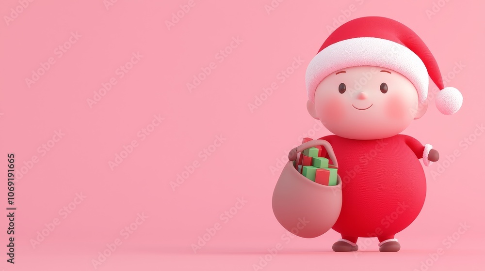 Celebrate christmas joyfully with adorable santa character spreading holiday cheer Celebrate christmas joyfully with adorable santa character spreading holiday cheer