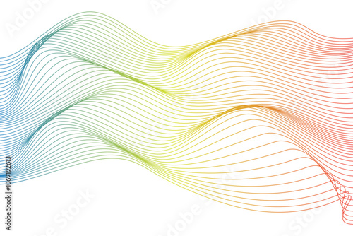 Abstract backdrop with wave gradient lines