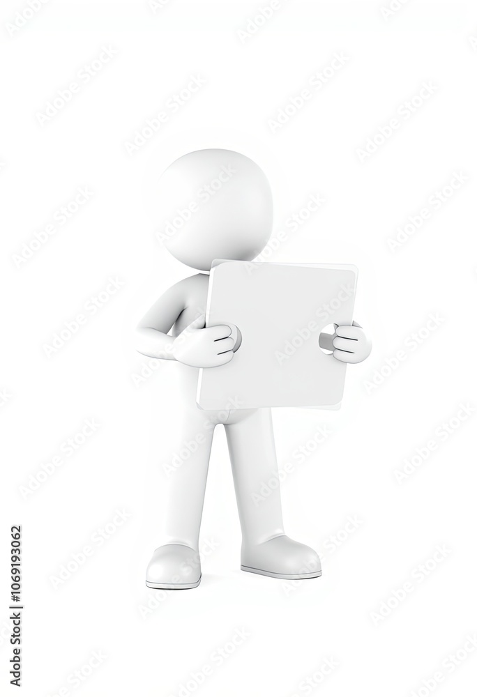 3D stick figure character promoting problem-solving and teamwork, minimalist style, ideal for motivational and team-building visuals, with copy space for messages 3D stick figure character promoting problem-solving and teamwork, minimalist style, ideal for motivational and team-building visuals, with copy space for messages