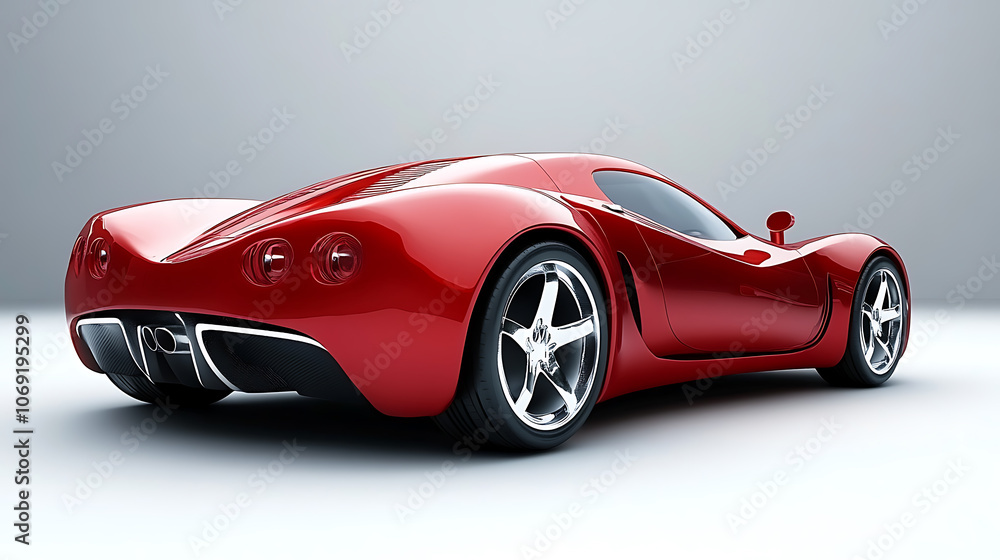 Fototapeta premium Generic and brandless modern sport car