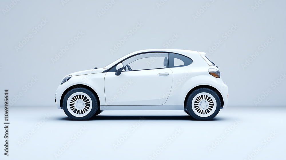 Generic unbranded white city car