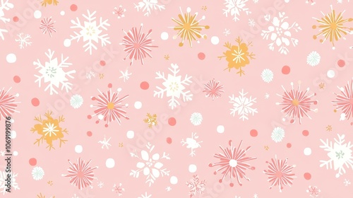 Create a whimsical christmas vibe with festive snowflake patterns for your holiday decorations