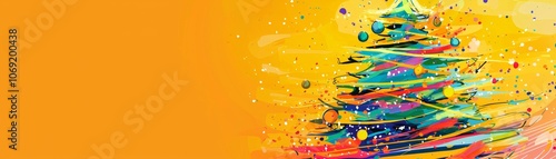 Celebrate the joy of christmas with a vibrant and colorful tree design