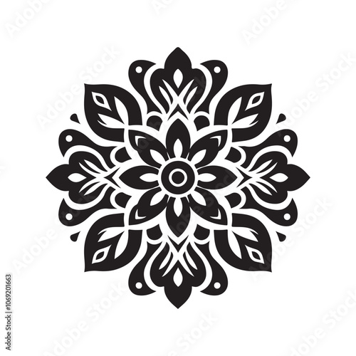 Floral Ornament Silhouette Vector Patterns for Elegant Designs