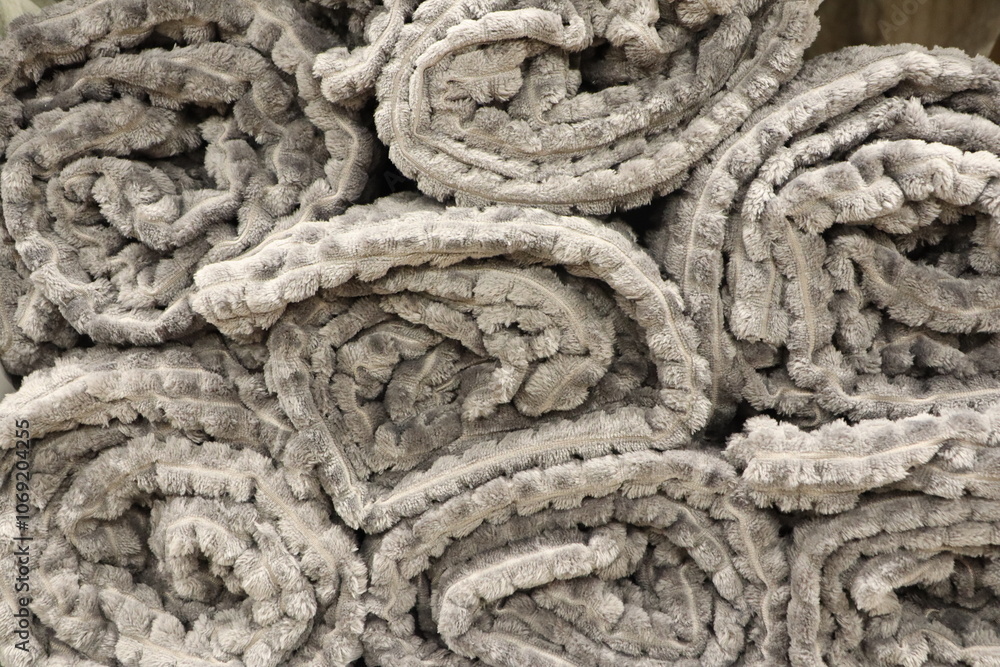 Rolled Textiles Stack Ideal For Various Applications In Home and Industrial Environments Rolled Textiles Stack Ideal For Various Applications In Home and Industrial Environments