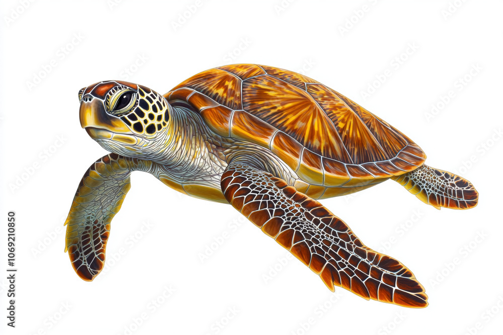 Fototapeta premium turtle isolated on white