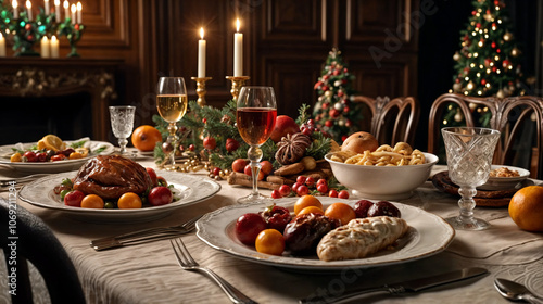 christmas table setting