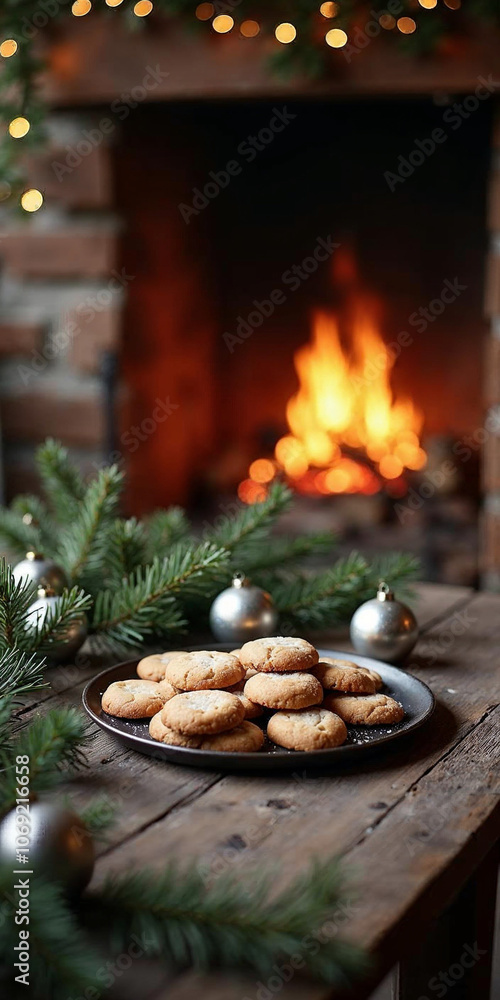 Concept photo of Christmas Cookies for 2025 New Year Celebration Concept photo of Christmas Cookies for 2025 New Year Celebration
