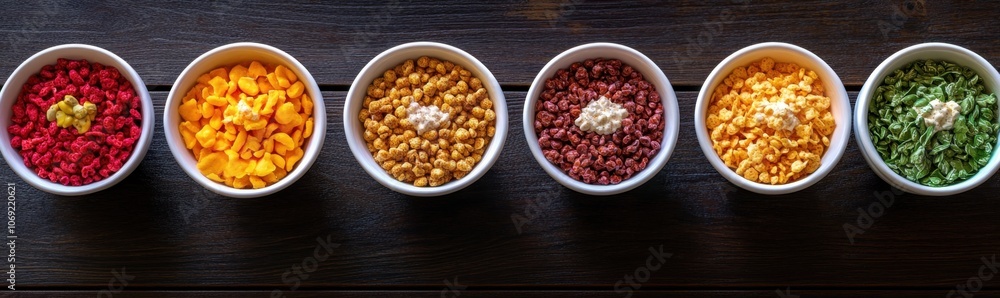 Assortment of healthy dried fruits and nuts in bowls on a rustic wooden table Assortment of healthy dried fruits and nuts in bowls on a rustic wooden table