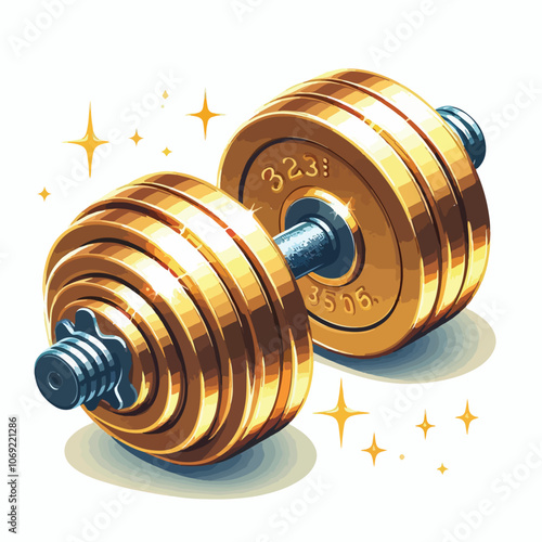 Dumble icon  for exercise, Gym dumble vector illustration